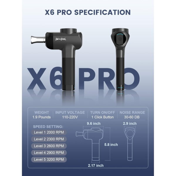عکس ماساژور تفنگی Bob and Brad X6 Pro 2